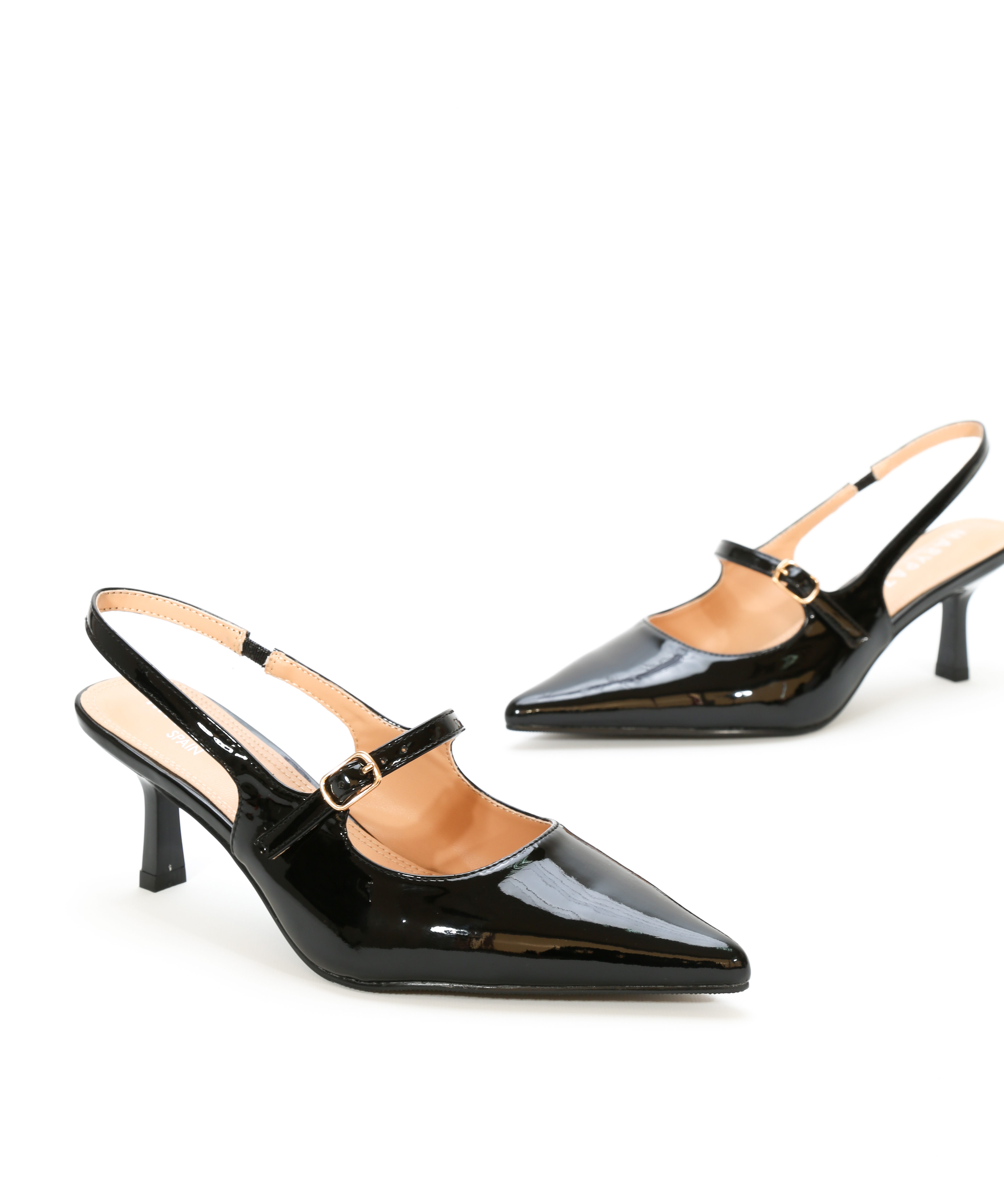 Zapato tac&oacute;n destalonado hebilla image number null